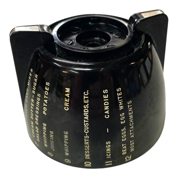 Vintage Sunbeam Mixmaster Model 12 Speed Dial Knob Black Gold Replacement Part - Picture 7 of 12